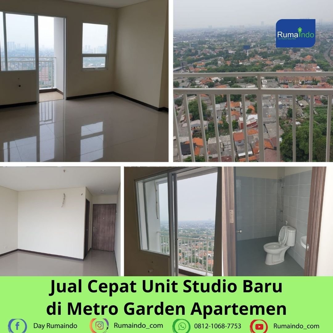 Jual Cepat Unit Studio Baru di Metro Garden Apartemen - 1