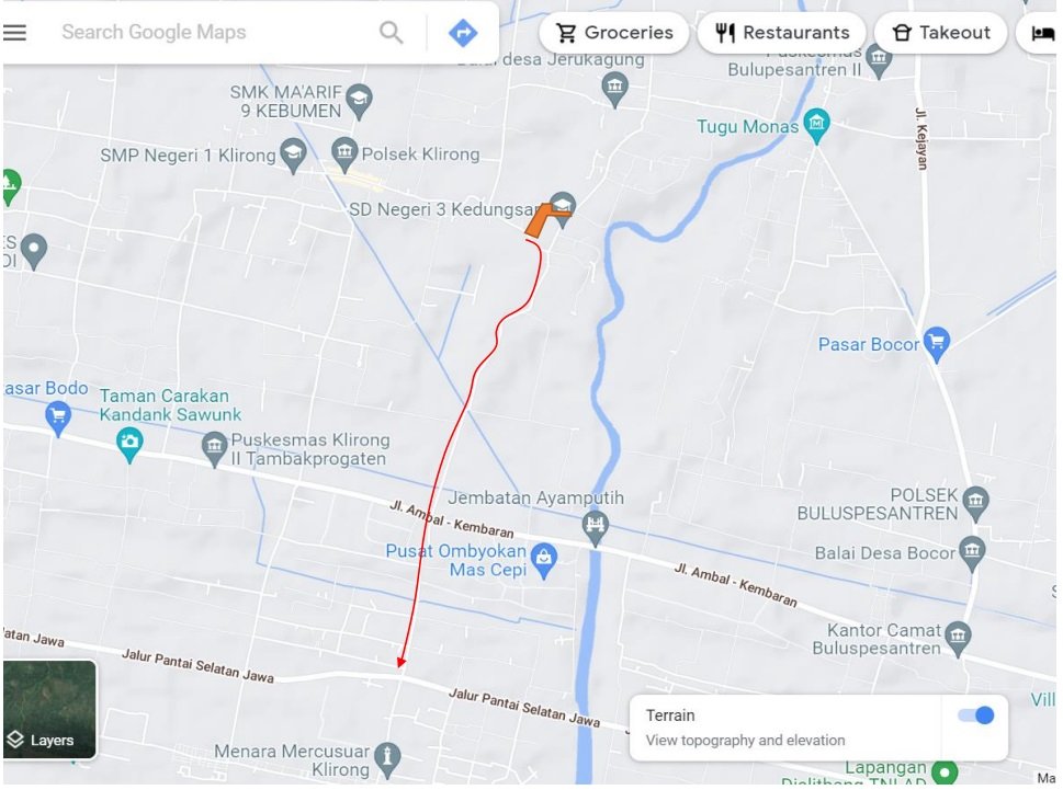 TURUN HARGA !!! Dijual Cepat Tanah Lokasi Strategis di Daerah Klegen Wonosari, Kec.Klirong, Kebumen - 5