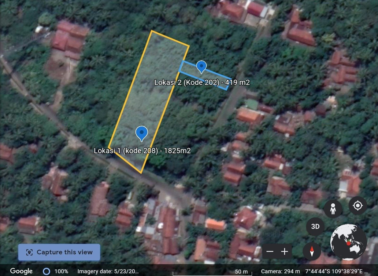 TURUN HARGA !!! Dijual Cepat Tanah Lokasi Strategis di Daerah Klegen Wonosari, Kec.Klirong, Kebumen - 3