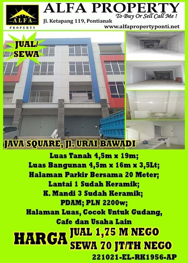 Ruko Java Square, Jl. Urai Bawadi, Pontianak, Kalimantan Barat - 1