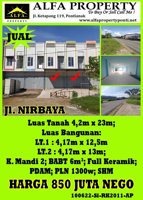 Ruko Nirbaya, Pontianak, Kalimantan Barat - 1