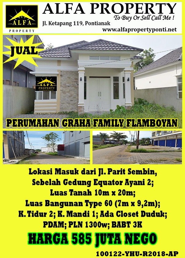 Rumah Ko. Graha Family Flamboyan, Jl. Parit Nomor 2,, Pontianak, Kalimantan Barat - 1