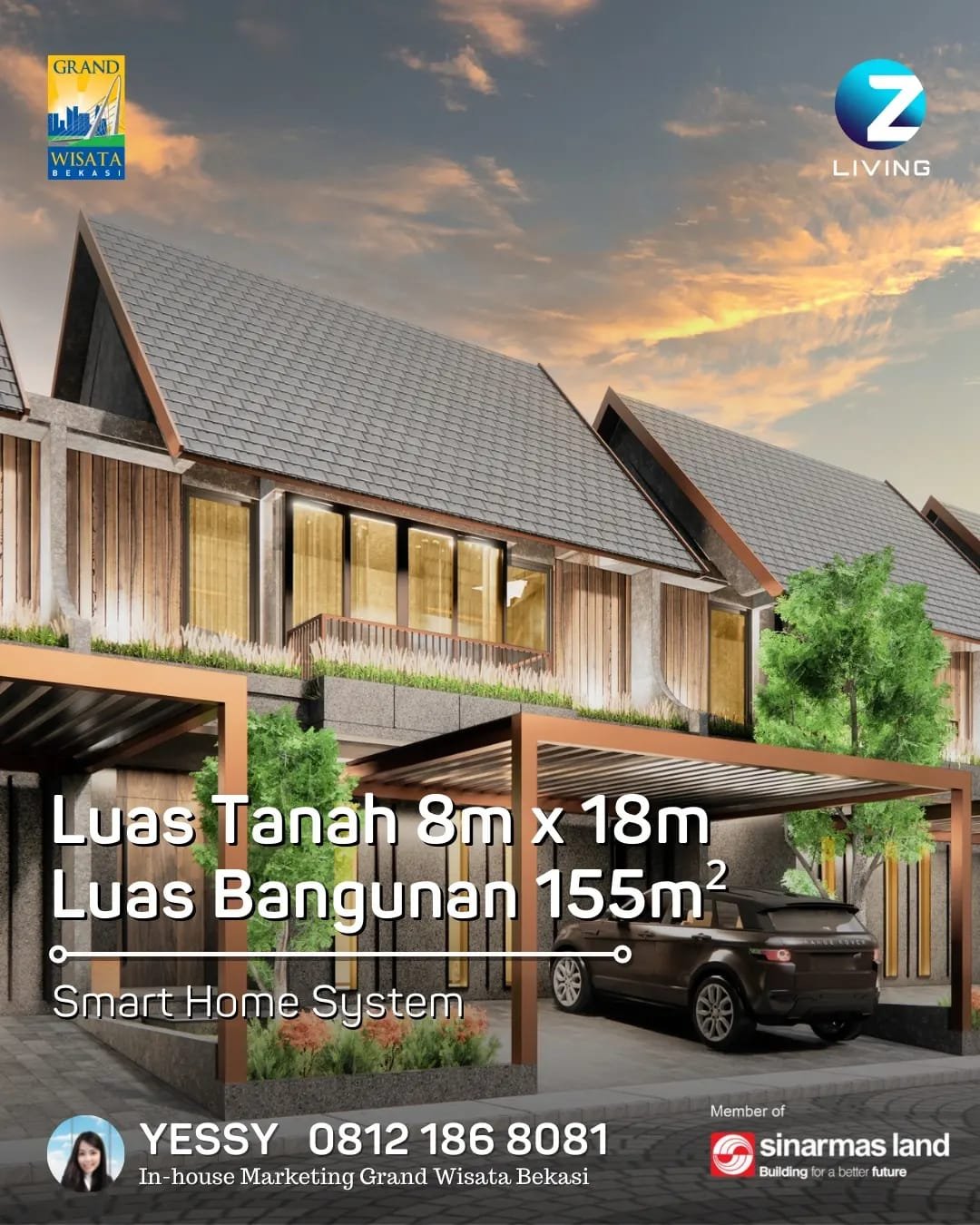 Dijual Rumah Luxury,Mewah DP Hanya 0%,di Z living ,Grand Wisata Bekasi - 1