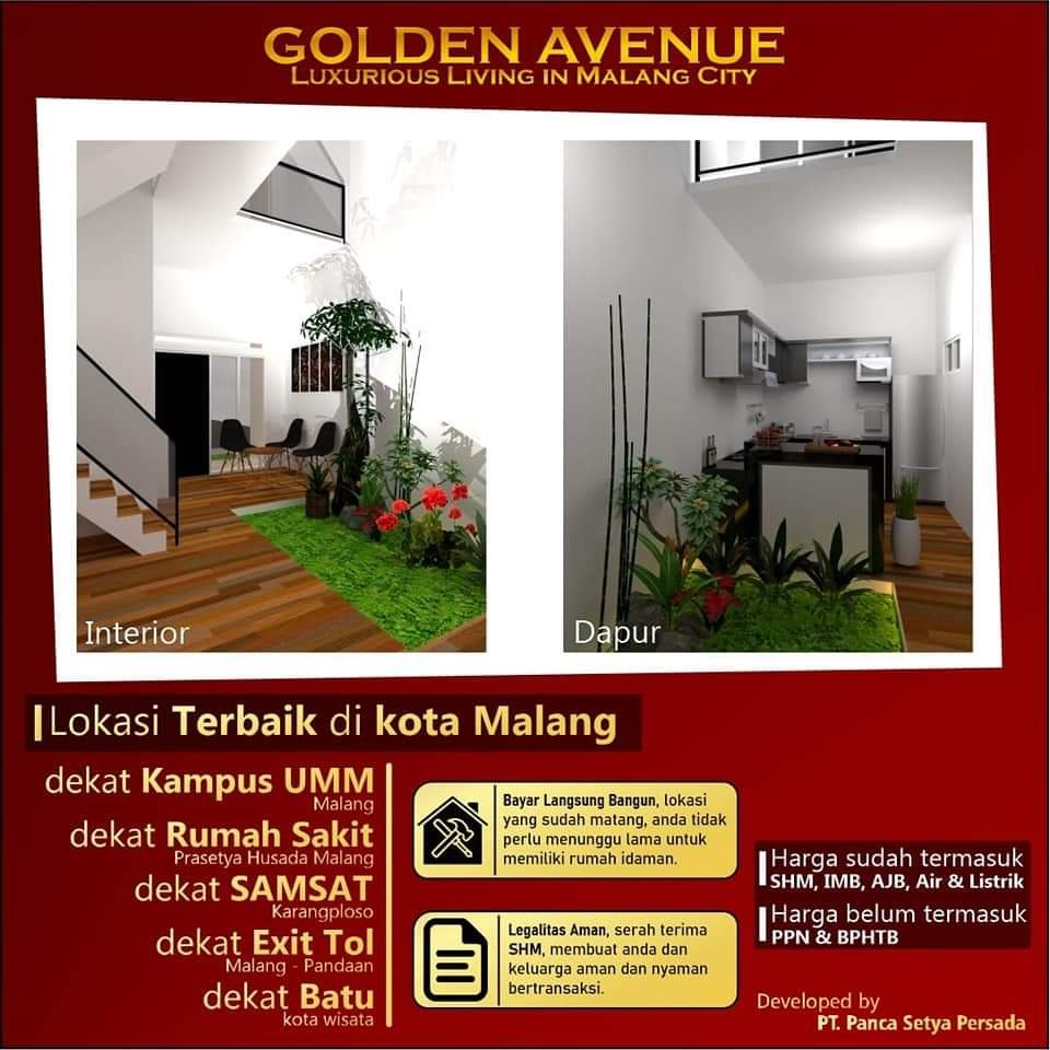 DIJUAL Perumahan sebelah Pizza Hut 2 lantai 395jt type 60 lokasi 0 Aspal di malang - 10