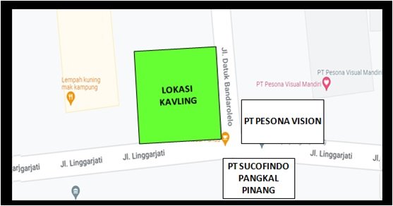 DIJUAL  tanah di  Jl. Linggarjati, Batin Tikal  Kota Pangkal Pinang, - 3