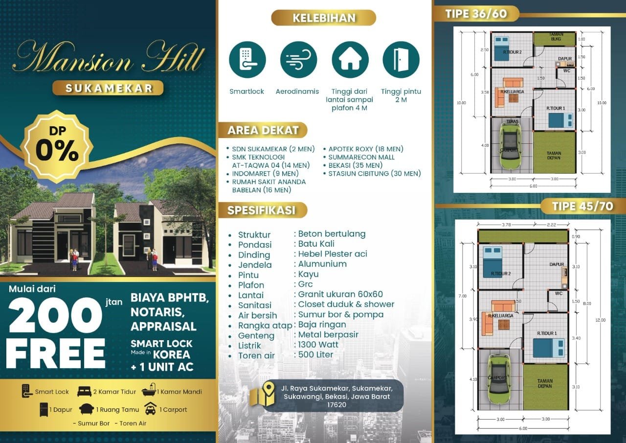 Rumah Murah Cicilan Cuma 1 Juta-an Mansion Hill Bekasi - 2
