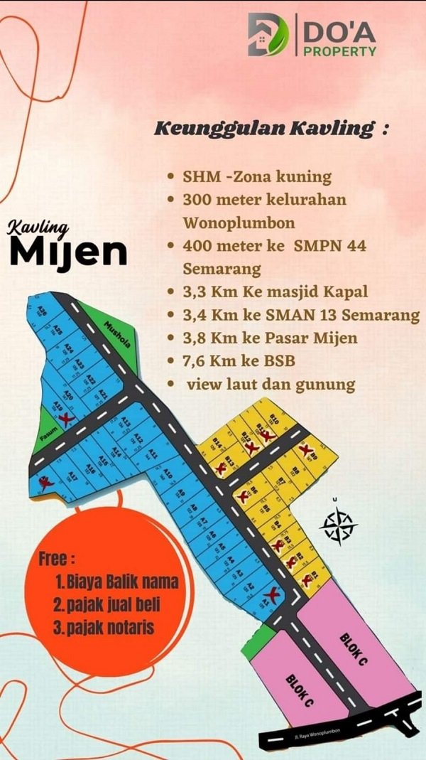 Tanah Kavling Dijual di Kota Semarang Dekat SMP Negeri 44 Semarang, Pasar Mijen, Masjid Kapal, Plaza Danau BSB City - 14