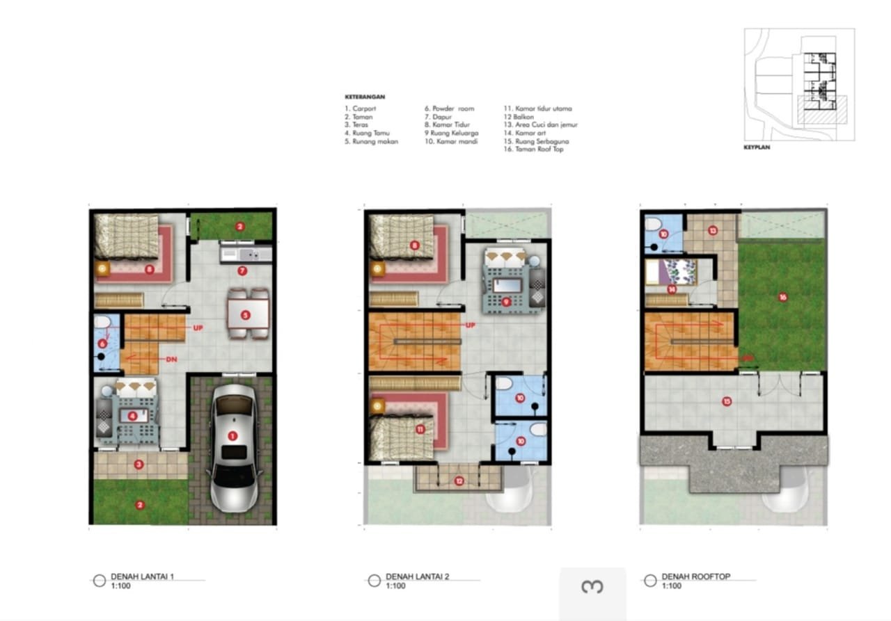 Rumah Ada Rooftop Cluster IJO RESIDENCE Kav. E Jagakarsa - 6