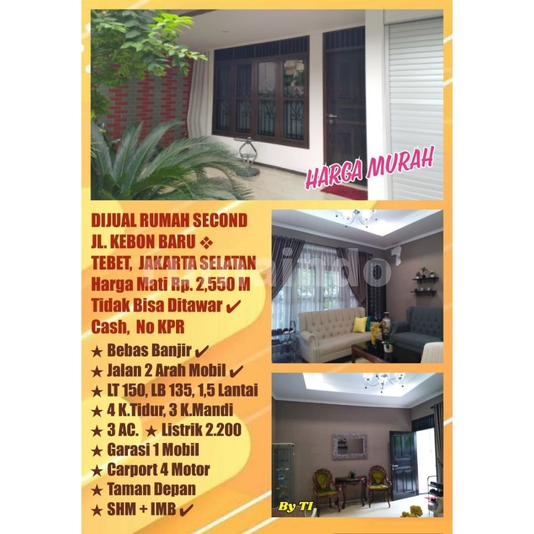 Murah Rumah di Jln Kebon Baru Asem Baris Tebet Jakarta Selatan - 2