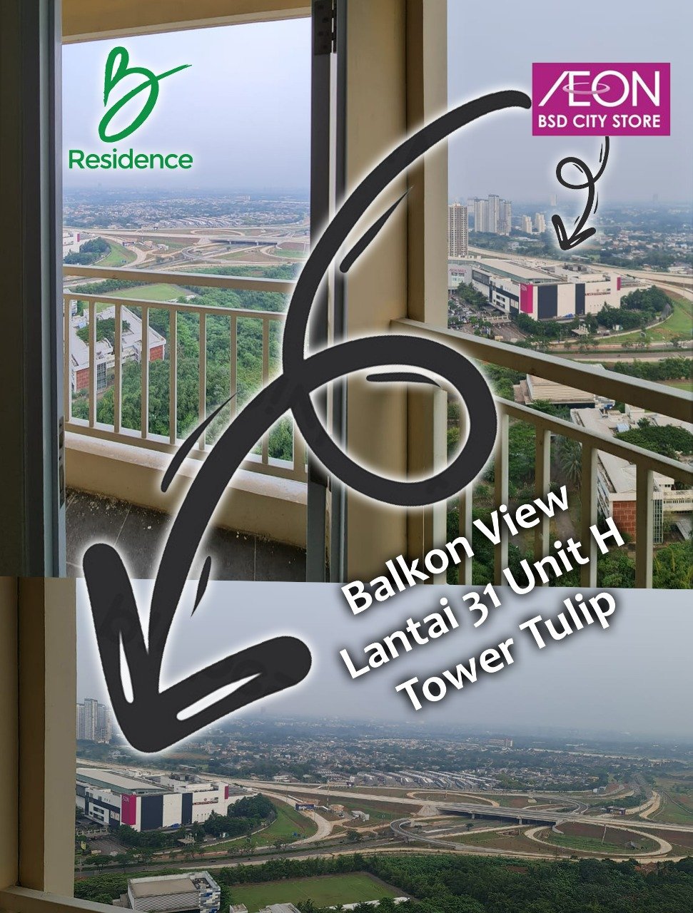 Apartemen B Residences BSD Tangerang (AEON-ICE) Dijual Cepat – Unit Studio Unfurnished Tower Tulip - 15