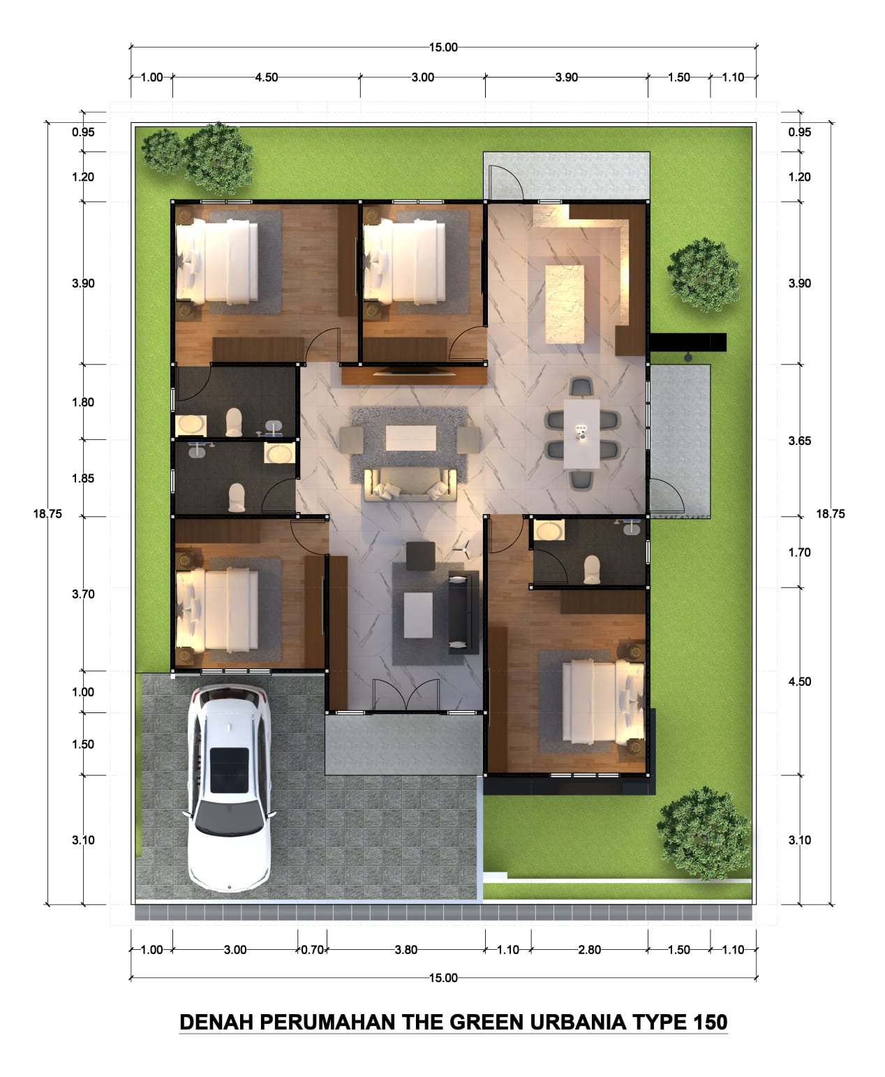 Rumah Type New York, The Green Urbania, Pontianak, Kalimantan Barat - 3