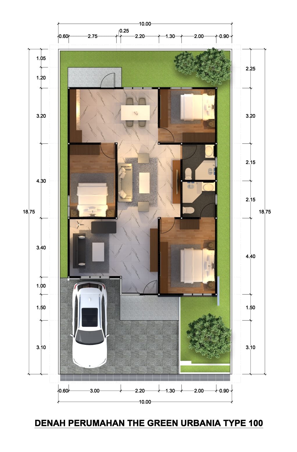 Rumah Type Tokyo, The Green Urbania, Pontianak, Kalimantan Barat - 3