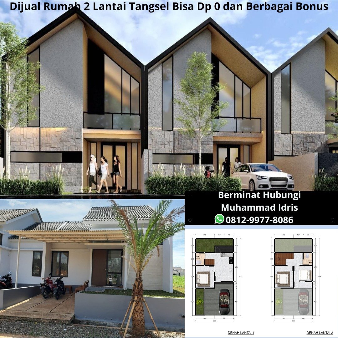 Dijual Rumah 2 Lantai Tangsel Bisa Dp 0 dan Berbagai Bonus - 1