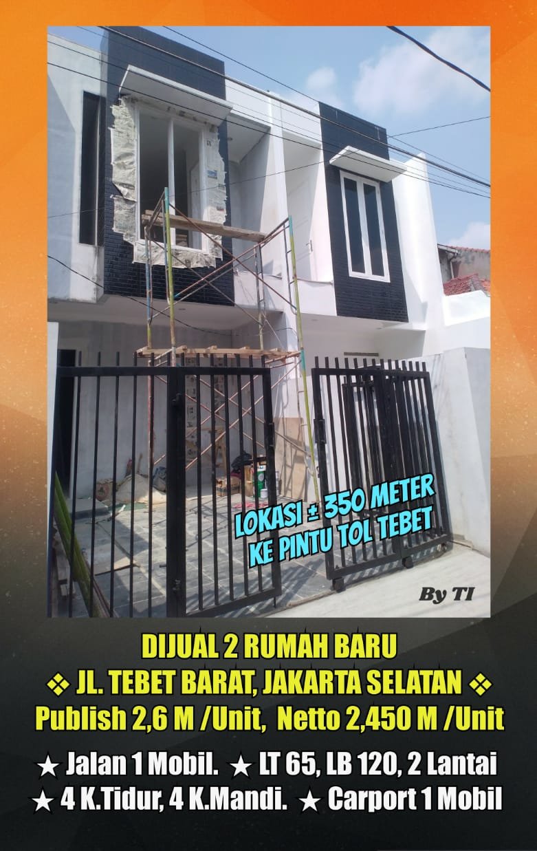Dijual Murah Rumah Baru di Jln Tebet Barat Jakarta Selatan - 4