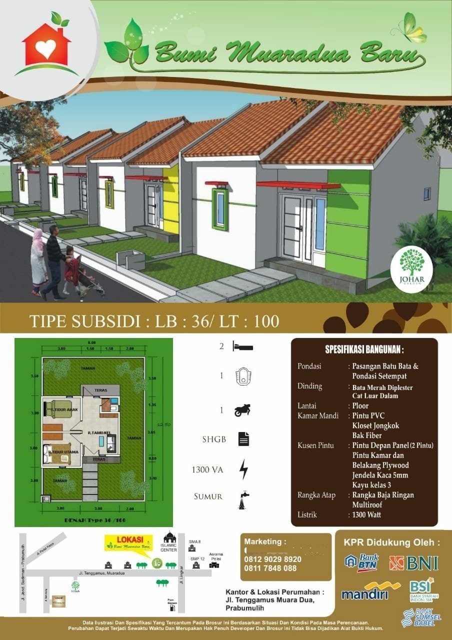 Perumahan Bumi Muaradua Baru di lokasi strategis, kawasan Ramai kota Prabumulih - 2