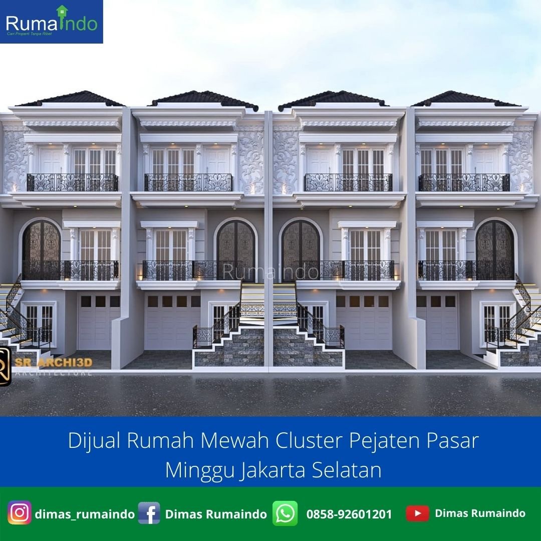 Dijual Rumah Mewah Cluster Pejaten Pasar Minggu Jakarta Selatan - 1