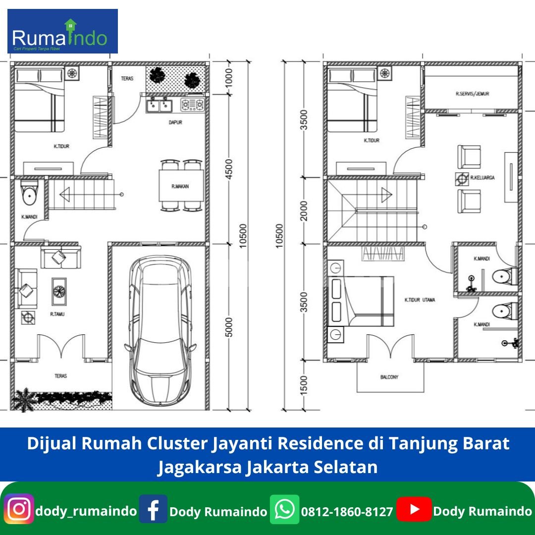 Dijual Rumah Cluster Jayanti Residence di Tanjung Barat Jagakarsa Jakarta Selatan - 5