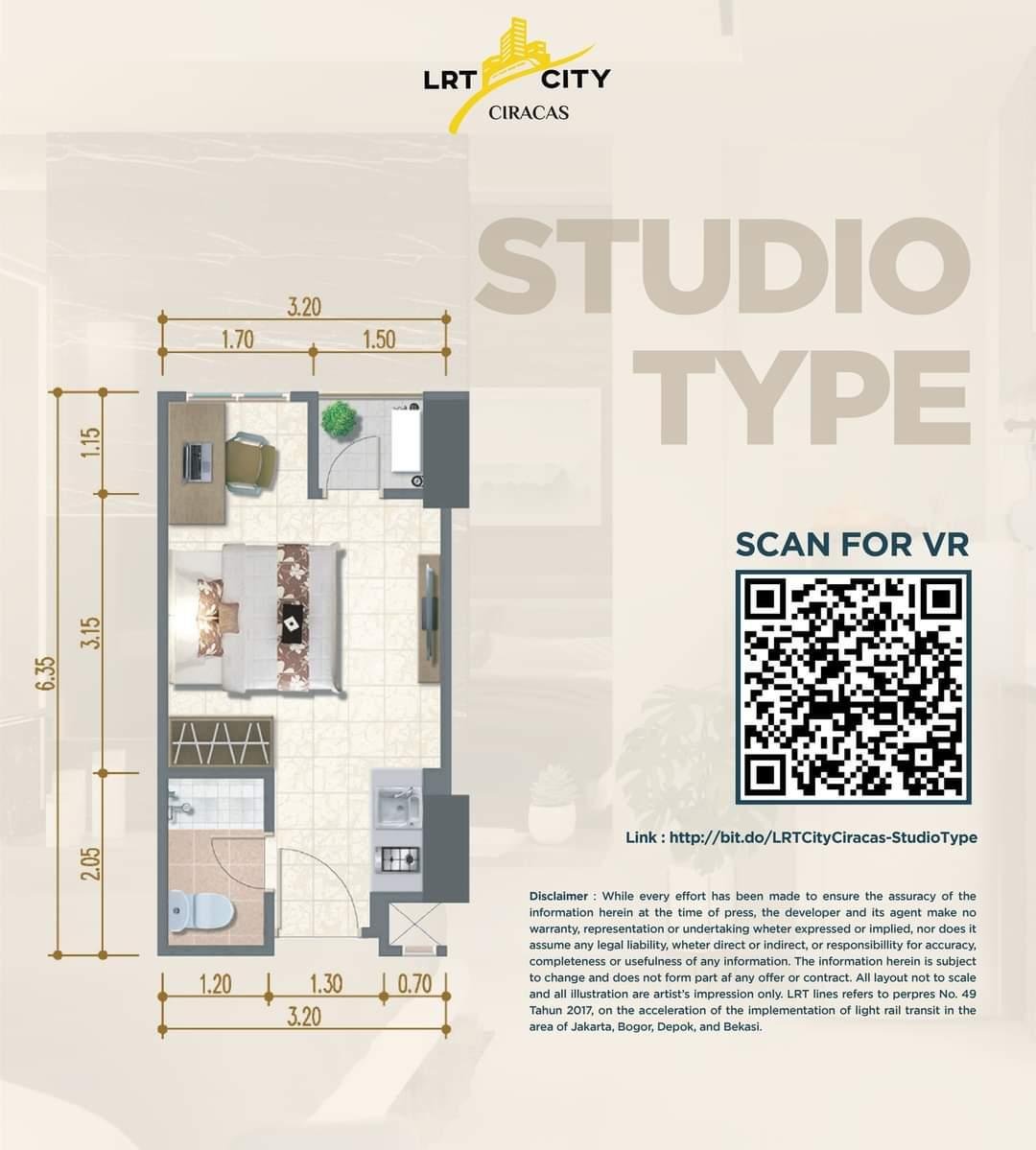 Dijual Murah Apartemen Urban Signature LRT City Ciracas Jakarta Timur - 9