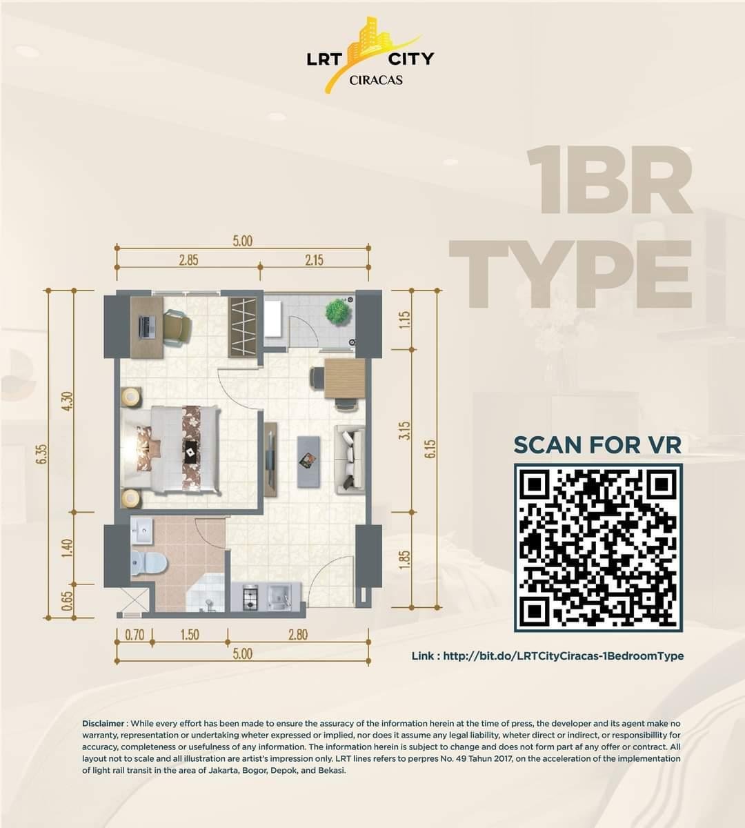 Dijual Murah Apartemen Urban Signature LRT City Ciracas Jakarta Timur - 15