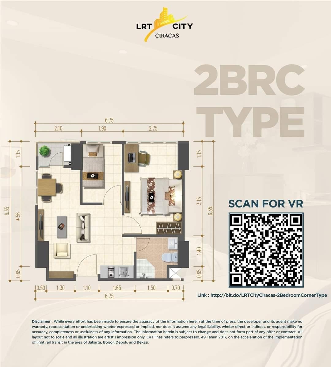 Dijual Murah Apartemen Urban Signature LRT City Ciracas Jakarta Timur - 14