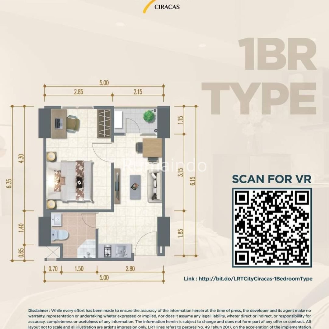 Dijual Murah Apartemen Urban Signature LRT City Ciracas Jakarta Timur - 9