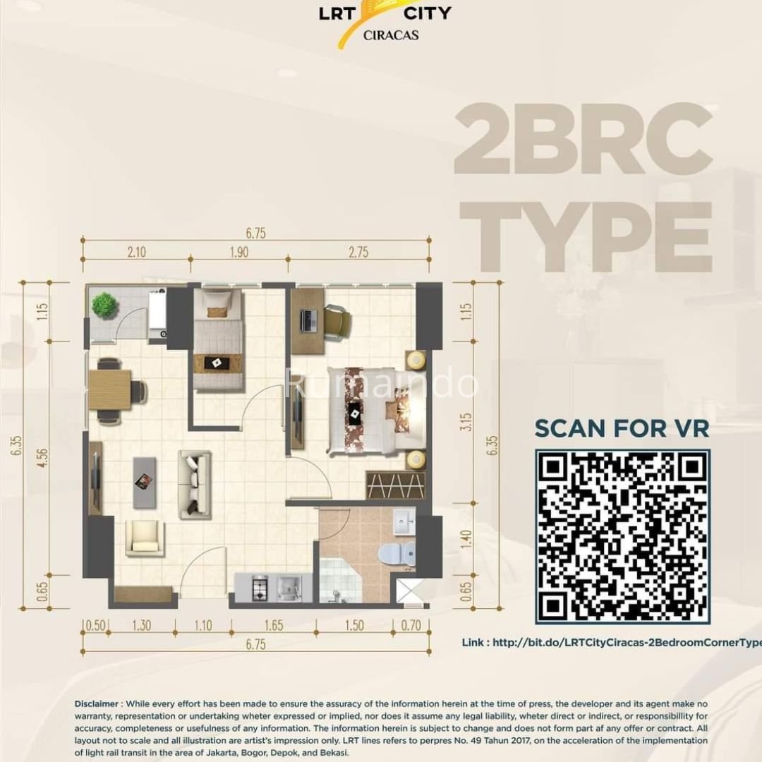 Dijual Murah Apartemen Urban Signature LRT City Ciracas Jakarta Timur - 10