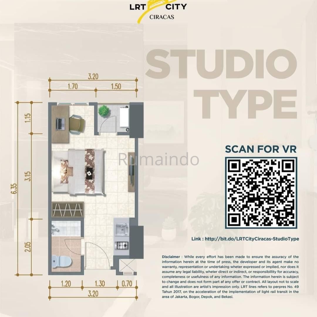 Dijual Murah Apartemen Urban Signature LRT City Ciracas Jakarta Timur - 8