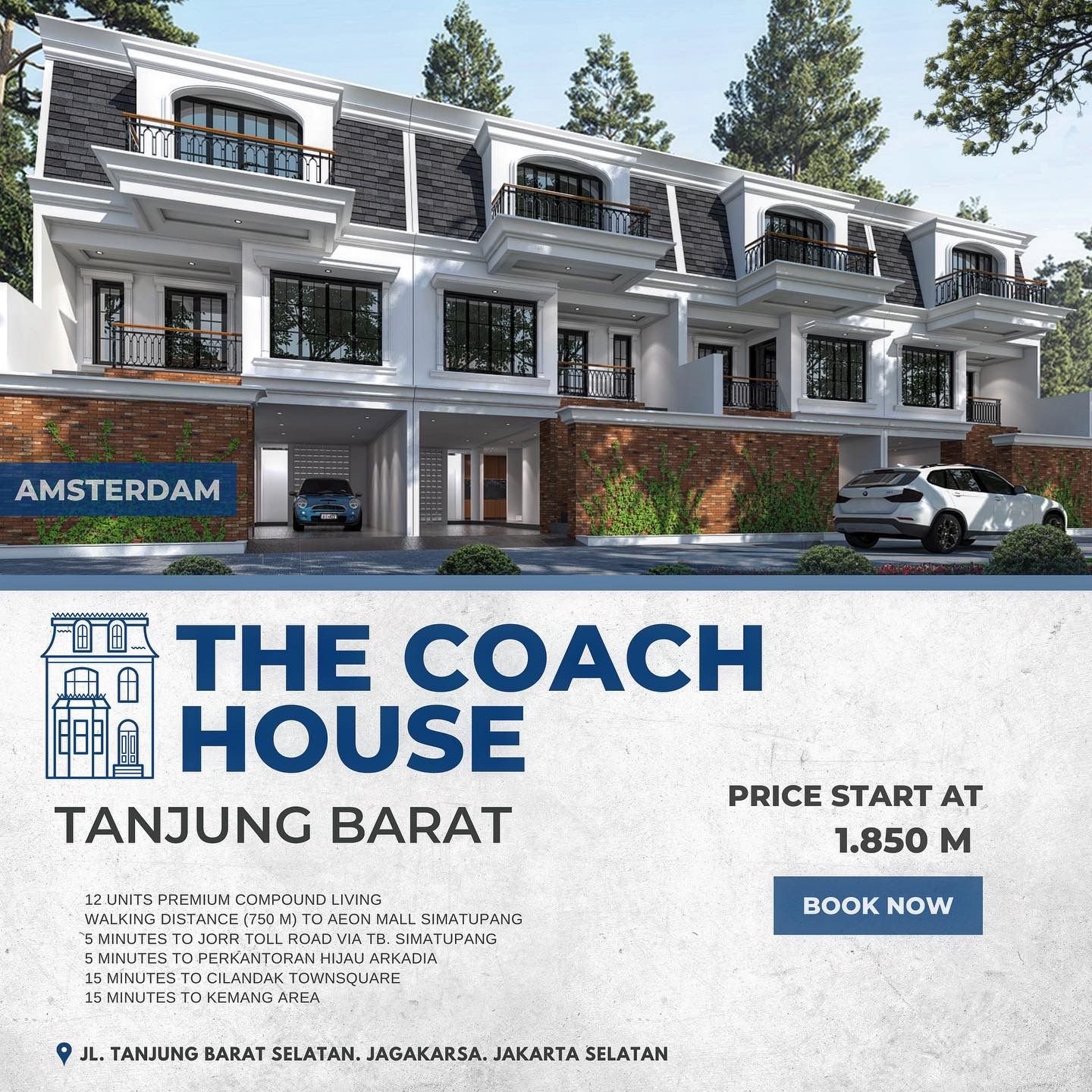 Dijual Murah Rumah Cluster The Coach House Tanjung Barat Jakarta Selatan - 2