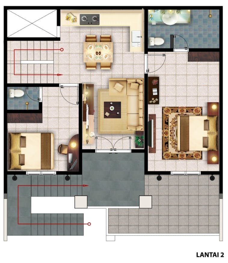 Dijual Rumah Cluster Mounte Zouri Land Durian Jagakarsa Jakarta Selatan - 4