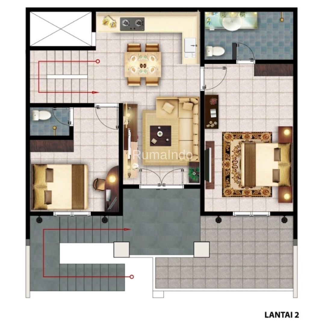 Dijual Rumah Cluster Mounte Zouri Land Durian Jagakarsa Jakarta Selatan - 4