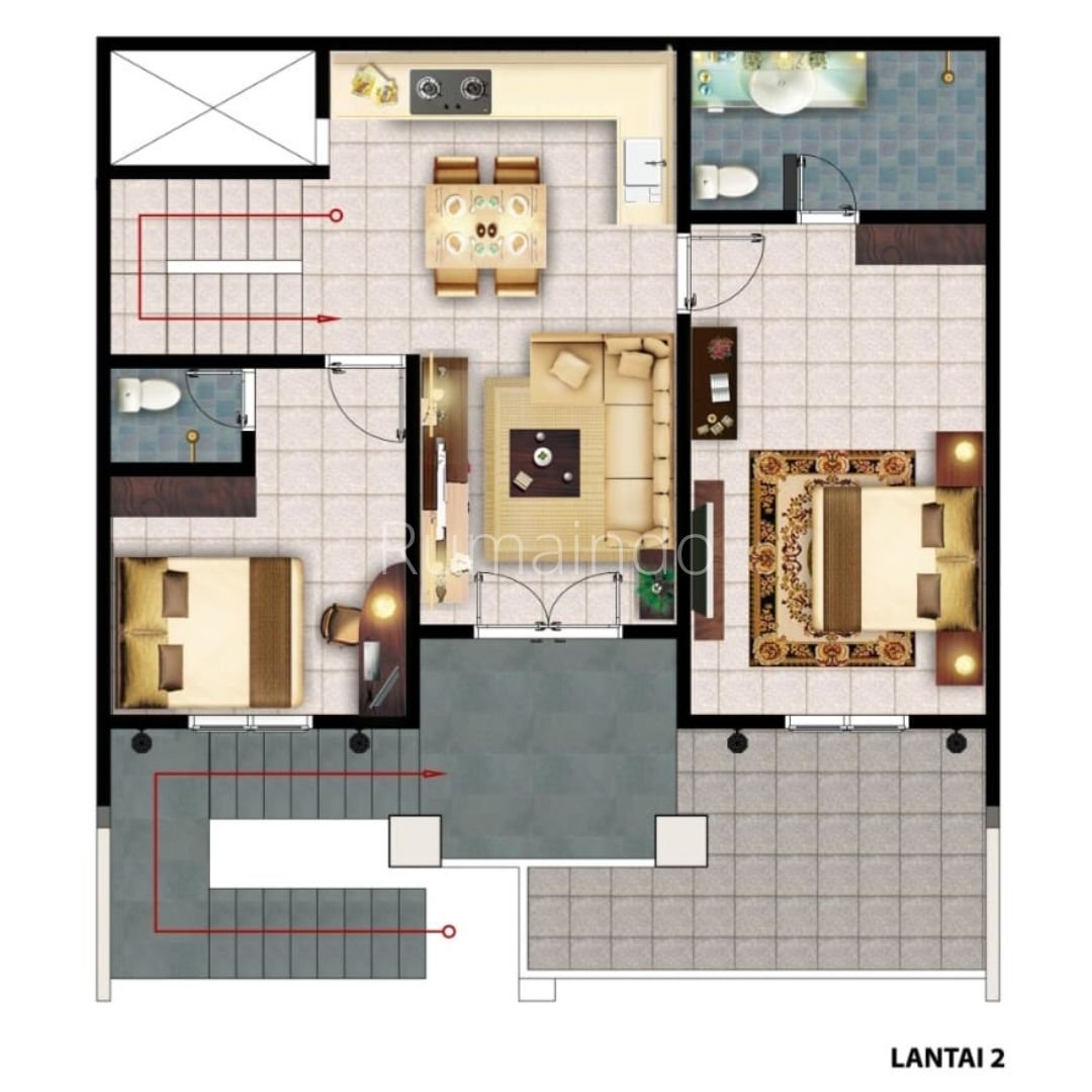 Dijual Rumah Cluster Mounte Zouri Land Durian Jagakarsa Jakarta Selatan - 9