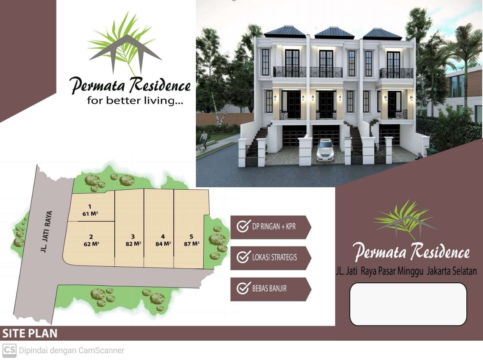 Dijual Murah Rumah Cluster Permata Residence Jati Raya Pasar Minggu - 2