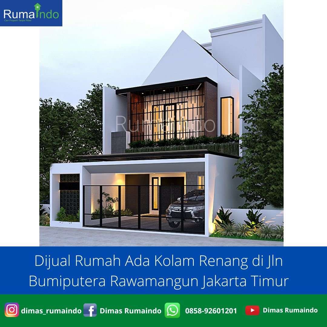 Dijual Rumah Ada Kolam Renang di Jln Bumiputera Rawamangun Jakarta Timur - 1