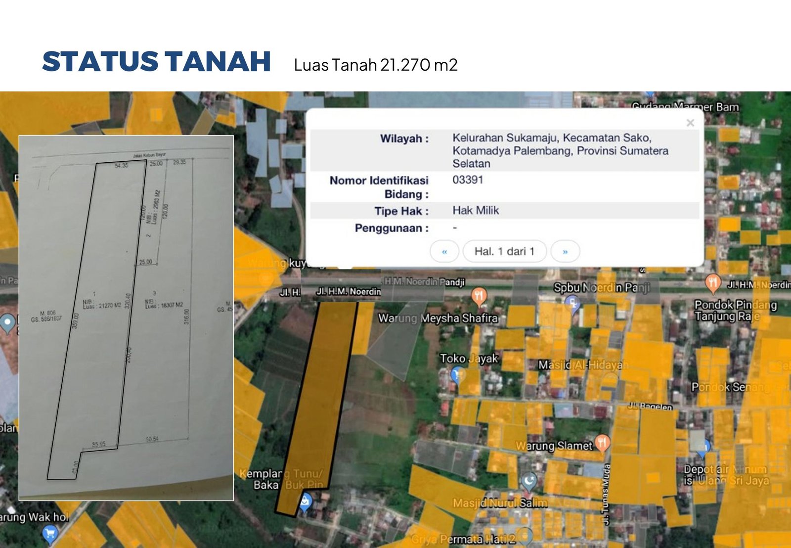 TANAH PALEMBANG 2 HA DIJUAL Jl HM NOERDIN ALTERNATIF BANDARA (NEGO) - 7