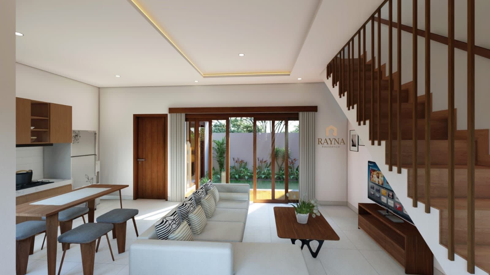 Rumah minimalis modern di Kerobokan Badung Bali Rayna Residence - 1