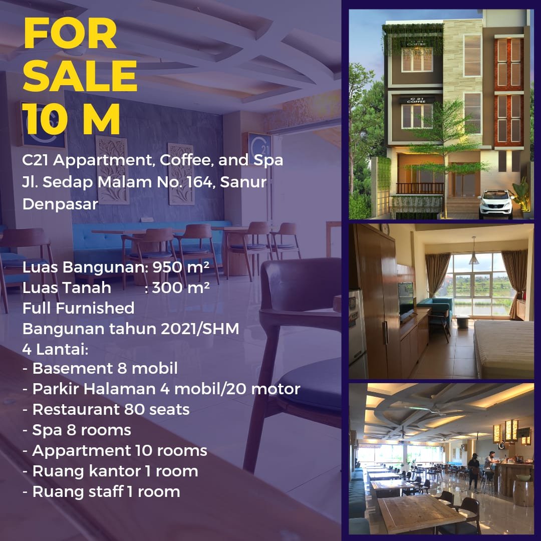 DI JUAL APPARTMENT, COFFEE AND SPA DI DENPASAR BALI - 7