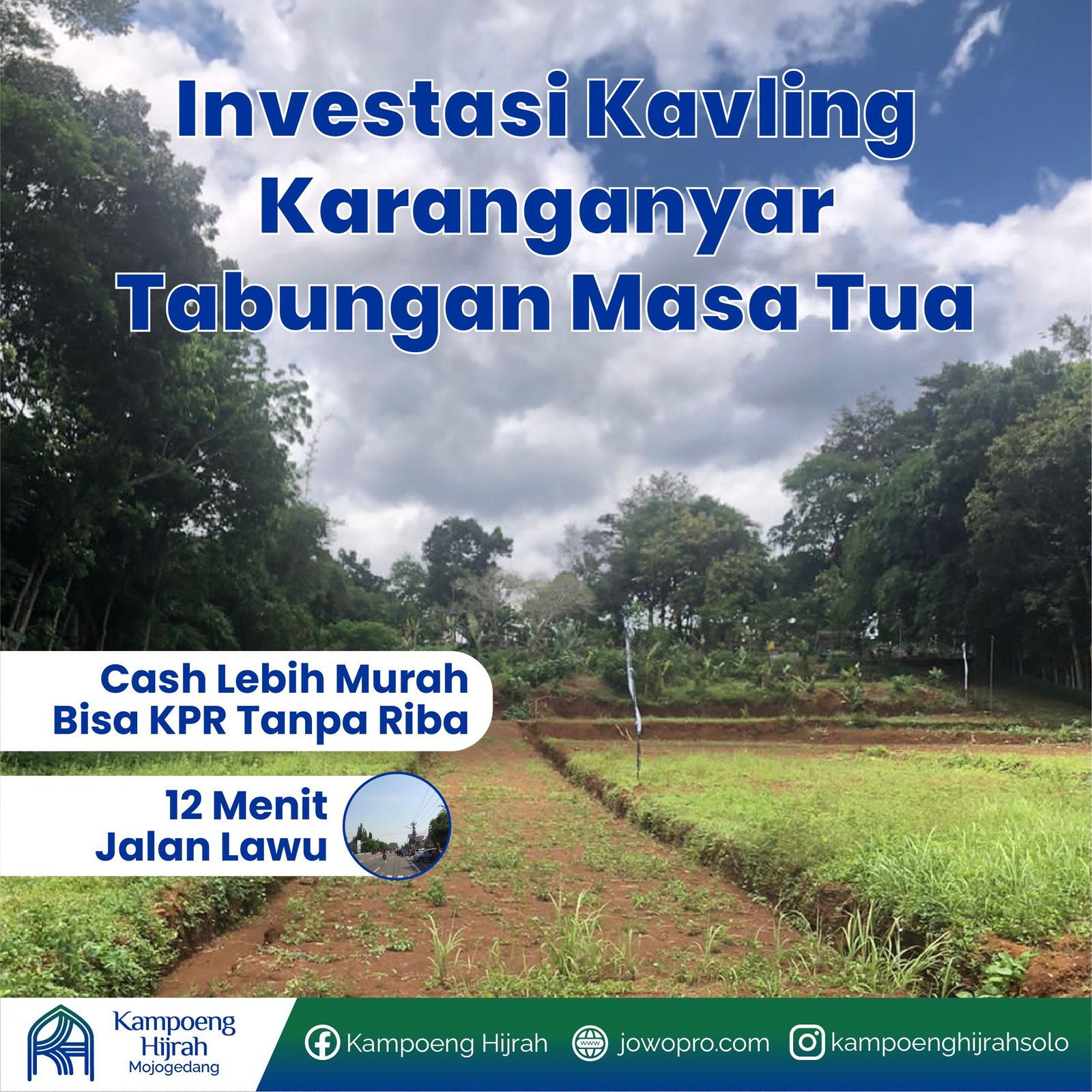 Jual tanah kavling murah karanganyar mojogedang area pondok - 3