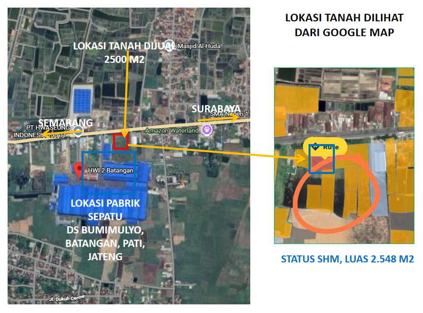 JUAL TANAH  SHM DEPAN PABRIK SEPATU ADIDAS JUWANA - PATI JAWA TENGAH SANGAT PROSPEK UNTUK BISNIS KARENA LANGSUNG MENGUNTUNGKAN - 6