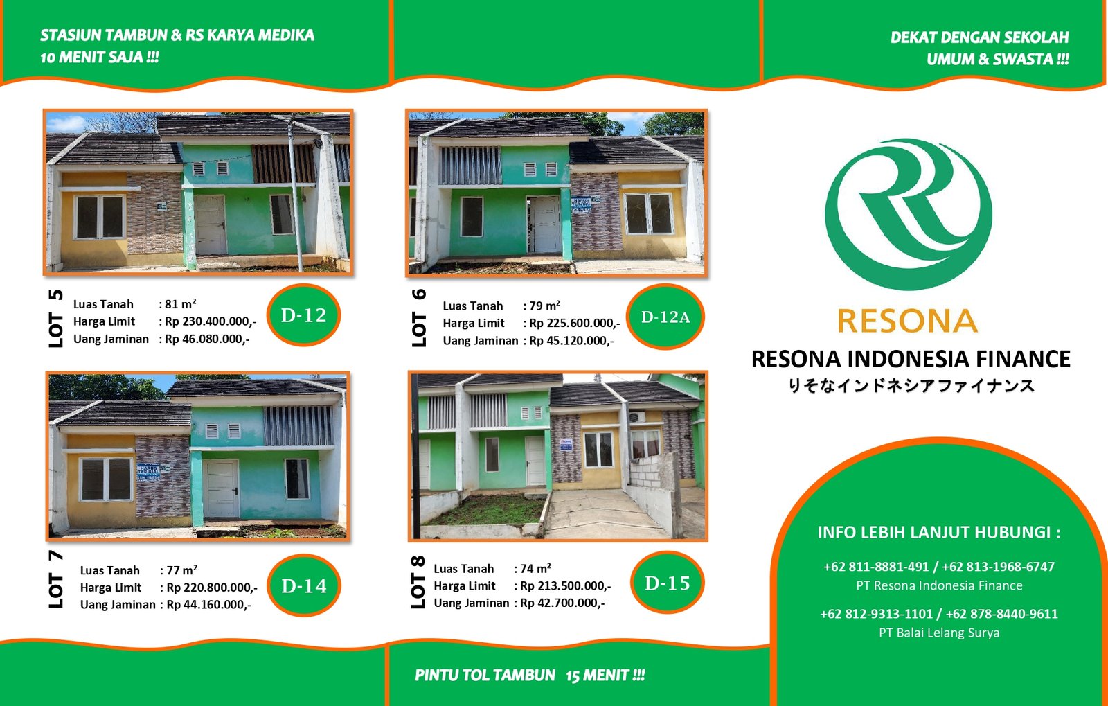 DIJUAL RUMAH D'SWEET HOME TAMBUN BEKASI - LELANG (TURUN HARGA!) - 21