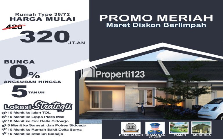DIJAMIN TERPERCAYA, Call 0819-3997-3583, Perumahan Inden Dekat Sidoarjo 320 Juta, Grand Oriental 2 - 1