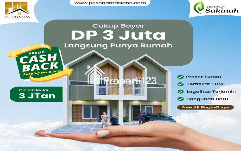 RUMAH 2 LANTAI 300 JUTA FREE ALL BIAYA DI DEPOK - 1