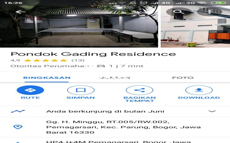 Rumah Dekat Jalan Parung - 1