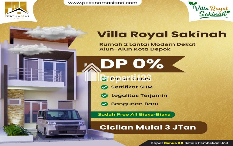 RUMAH 2 LANTAI CICILAN 3 JUTA DI DEPOK - 1