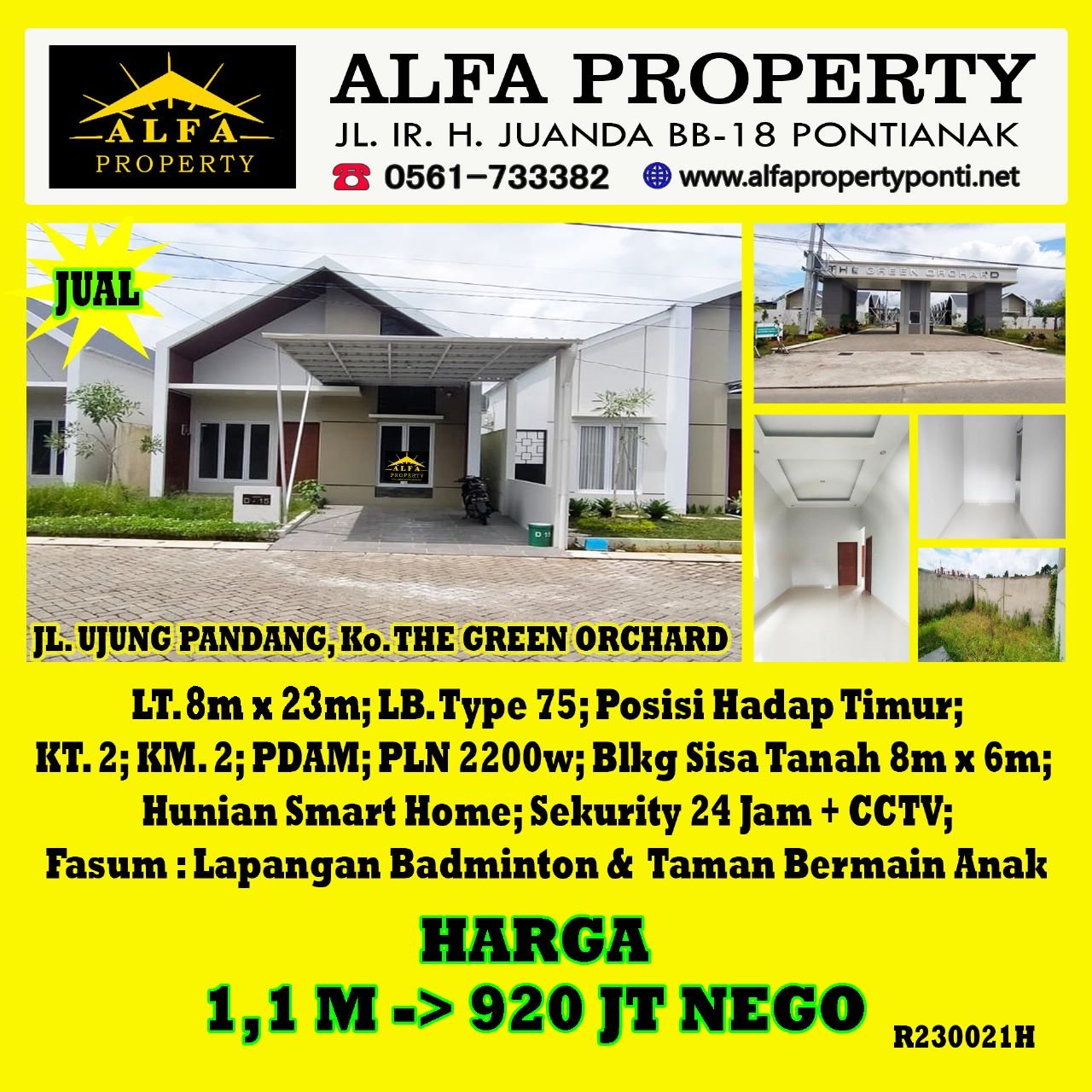 Dijual Rumah The Green Orchard Kota Pontianak - 1