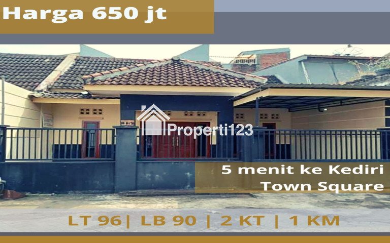 Dijual Rumah Cantik Full Bangunan Luas Tanah 96 m² Dekat dengan Tirtayasa Park Kediri - 1