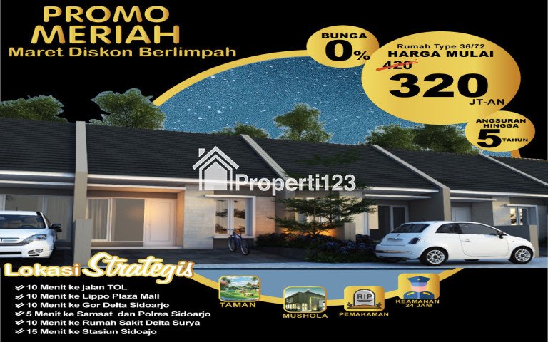 DISKON RAMADHAN, WA 0819-3997-3583, Perumahan Modern Strategis di Sidoarjo 320 Juta, Grand Oriental 2 - 1