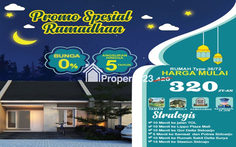 UNIT TERBATAS, WA 0819-3997-3583, Jual Perumahan Inden di Sidoarjo Angsuran 3 Jutaan, Grand Oriental 2 - 1