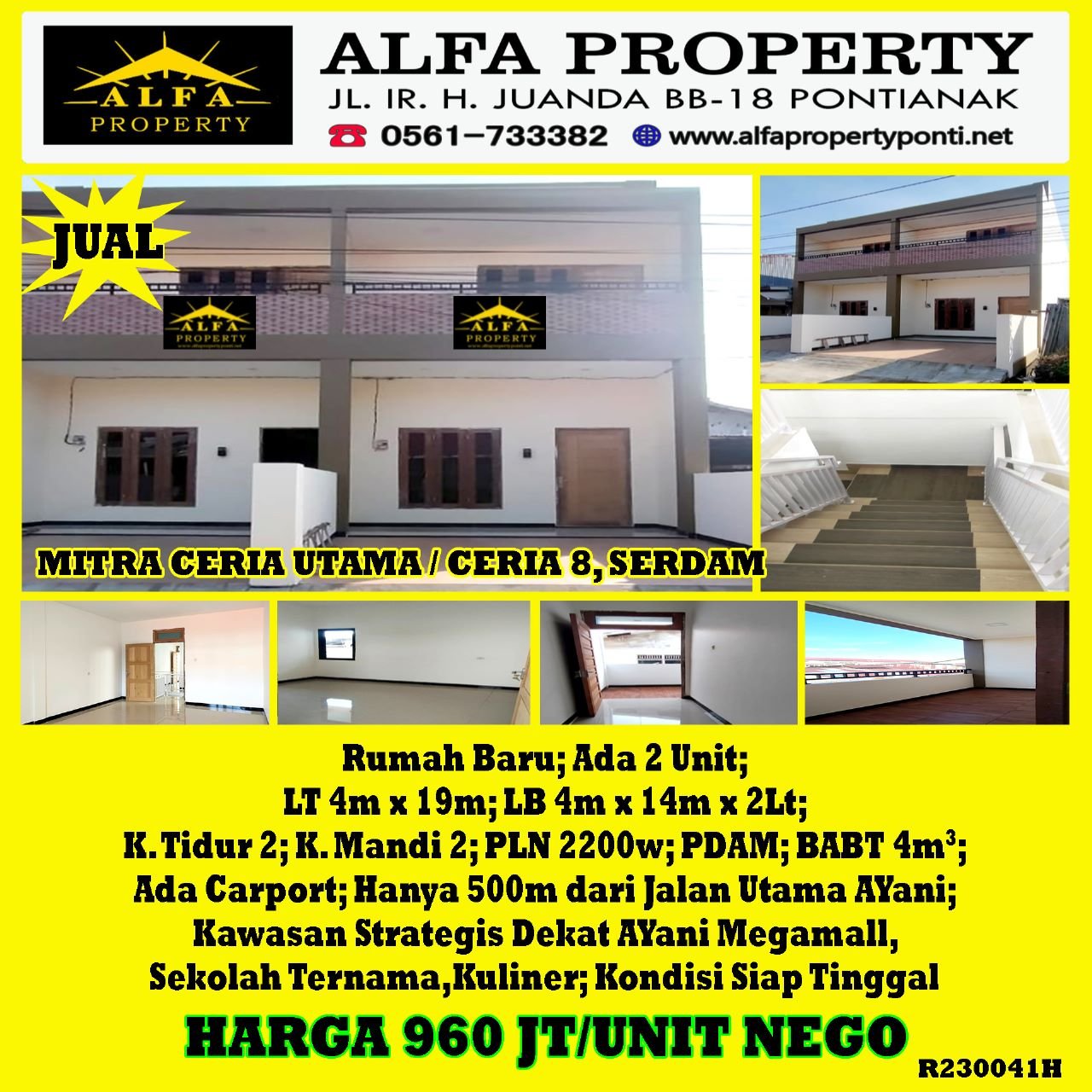 Dijual Rumah Mitra Ceria Utama Kota Pontianak - 1