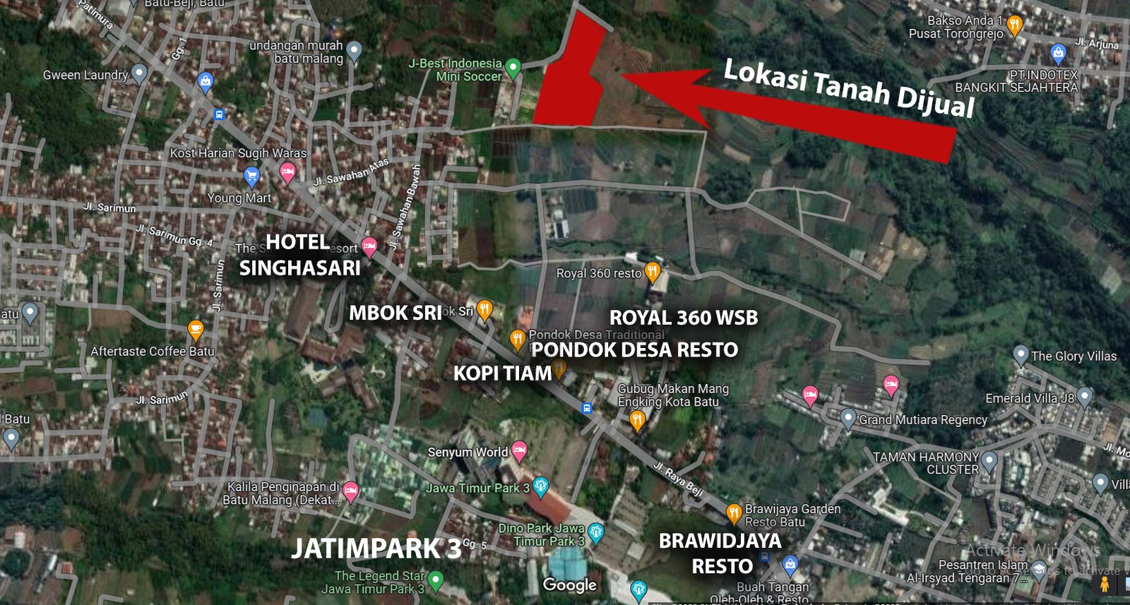Dijual murah tanah dekat kawsan Wisata Jatimpark 3 Kota Batu - 7