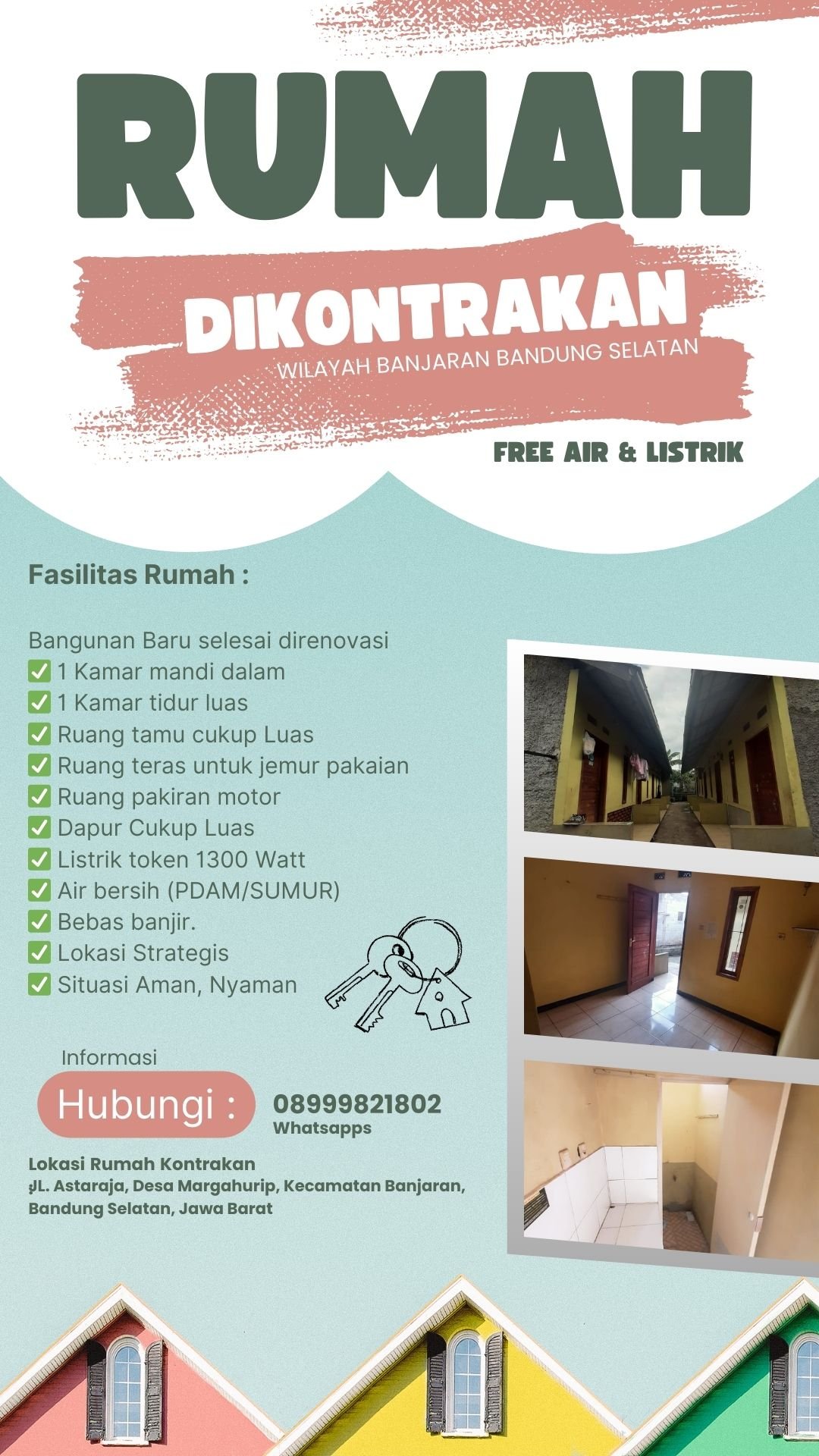 Rumah di kontrakan strategis gratis air dan listrik wilayah Banjaran Bandung Selatan jawa barat - 3